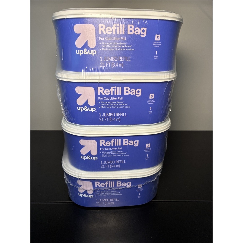 UP&UP Litter Genie Jumbo Refill 4 Pack - Odor Control Cat Litter 12 Months (NEW)
